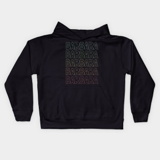 Barbara Name Pattern Kids Hoodie